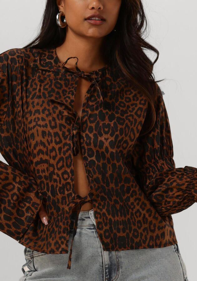 Refined Department Gemma Blouse Lange Mouw Stijlvolle Top Brown Dames - Foto 3