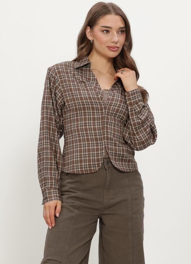 REFINED DEPARTMENT Dames Blouses Ladies Woven Blouse Small Check Syd Bruin