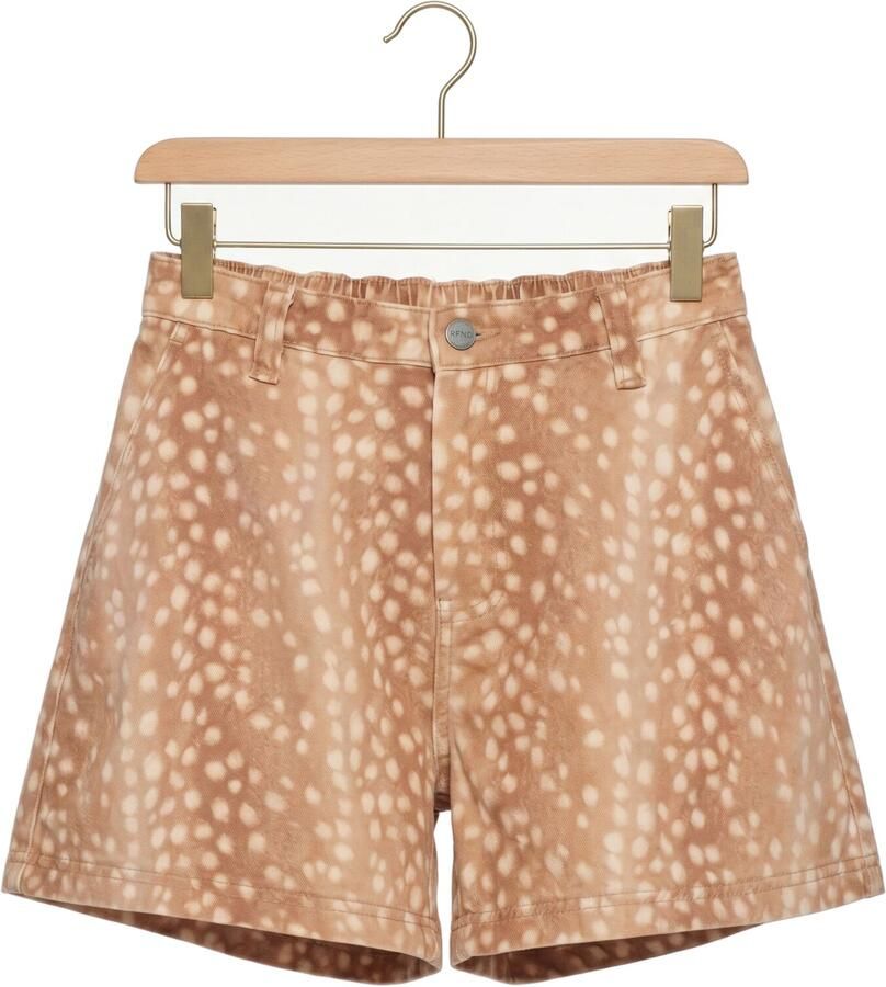 REFINED DEPARTMENT Dames Broeken Ladies Woven A-line Wide Bambi Shorts Cindy Bruin - Foto 2