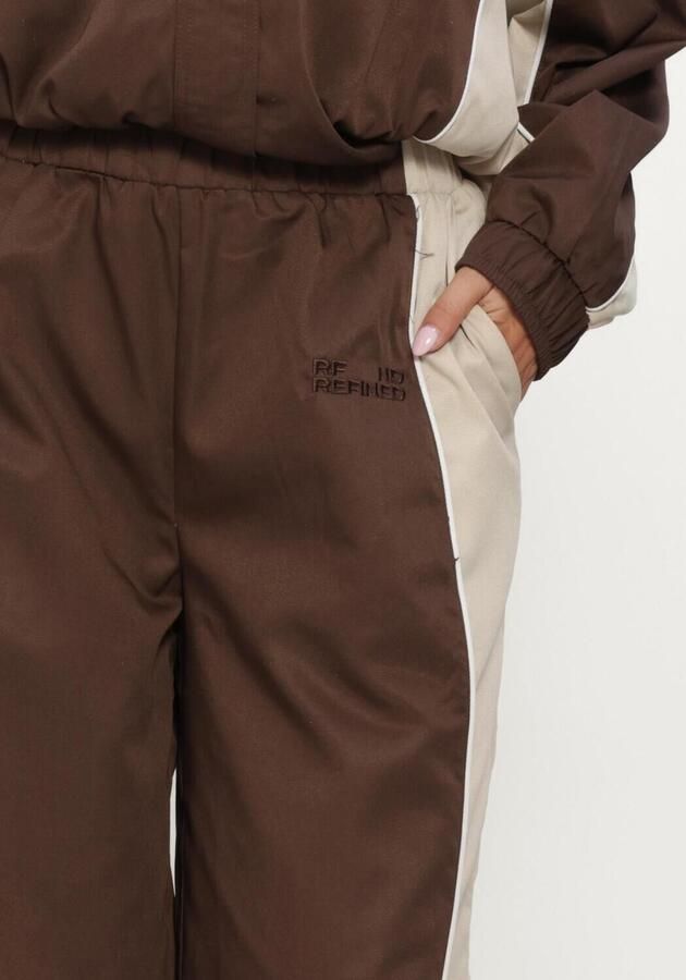 REFINED DEPARTMENT Dames Broeken Ladies Woven Sporty Wide Leg Pants Blakie Bruin - Foto 3