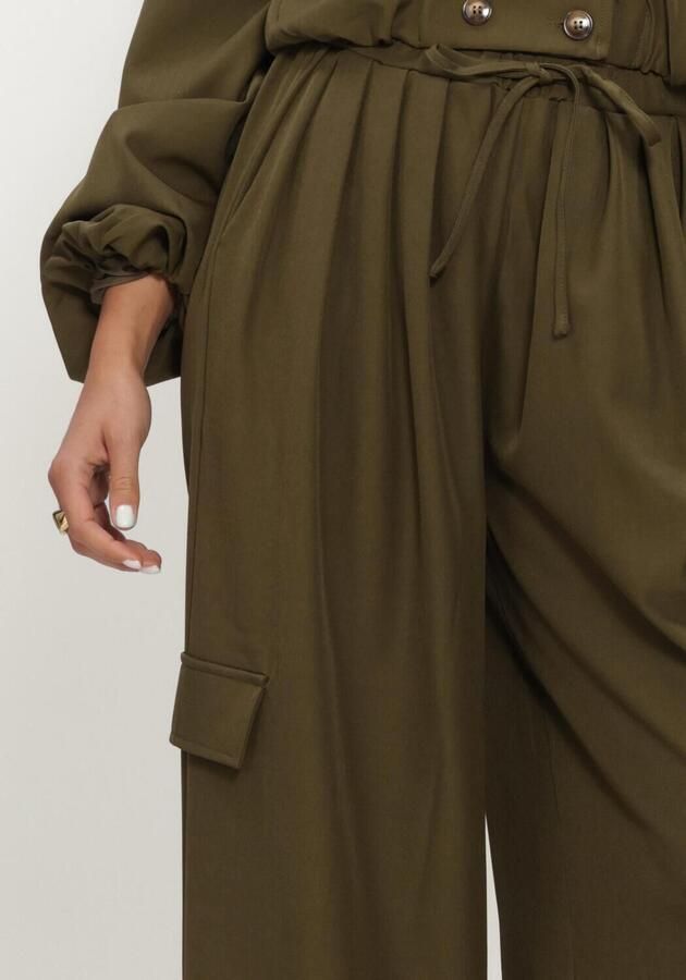 REFINED DEPARTMENT Dames Broeken Ladies Woven Wide Leg Cargo Pants Mila Khaki - Foto 3