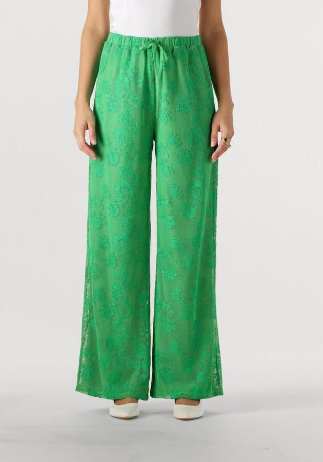 Refined Department wide leg regular waist broek groen - Foto 4