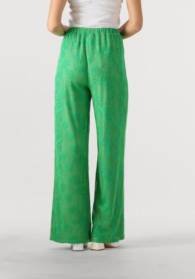 Refined Department wide leg regular waist broek groen