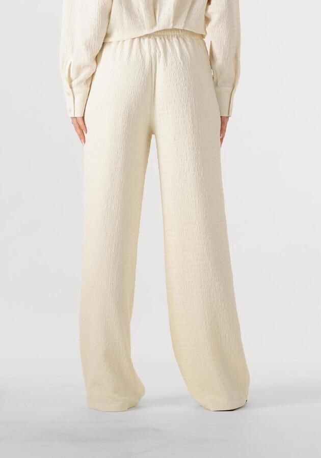 Refined Department wide leg regular waist broek beige
