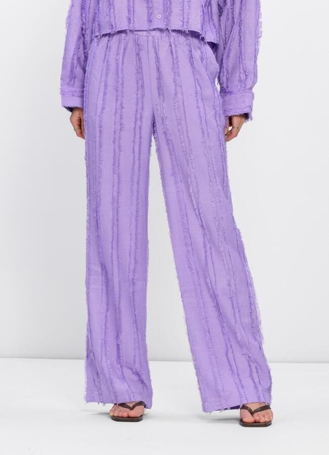 Refined Department wide leg regular waist broek paars