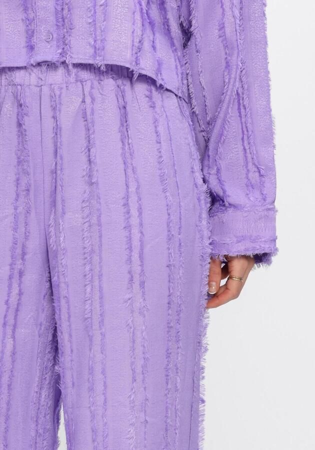 Refined Department wide leg regular waist broek paars - Foto 3