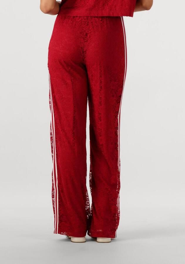 Refined Department wide leg regular waist broek rood