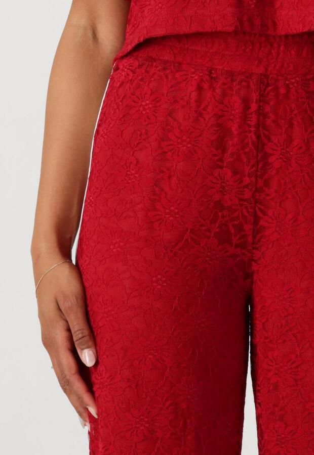 Refined Department wide leg regular waist broek rood - Foto 2