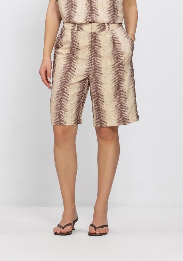 Refined Department regular waist jort met dierenprint bruin