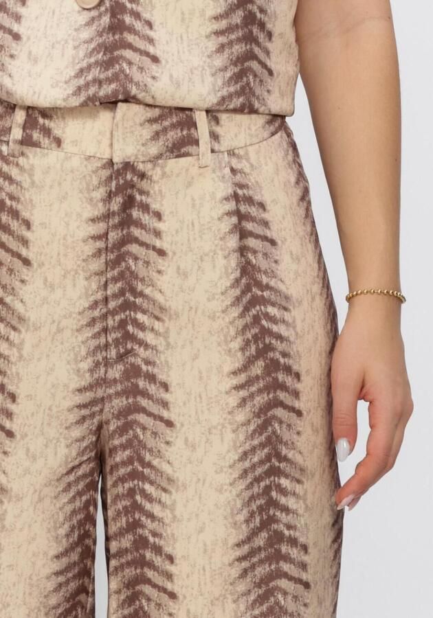 Refined Department regular waist jort met dierenprint bruin - Foto 4