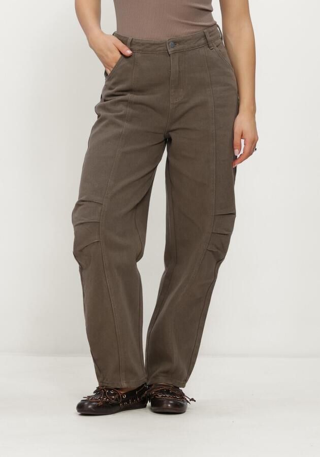 REFINED DEPARTMENT Dames Jeans Ladies Woven Balloon Fit Jeans Lyon Bruin