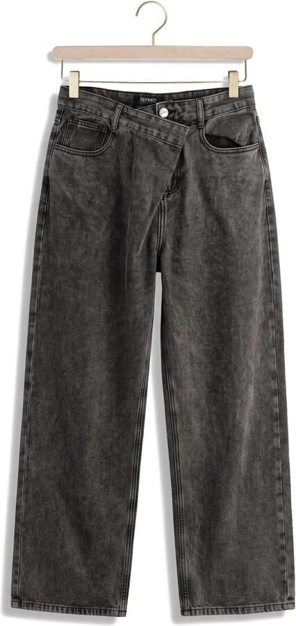 REFINED DEPARTMENT Dames Jeans Ladies Woven Denim Jelene Grijs - Foto 4