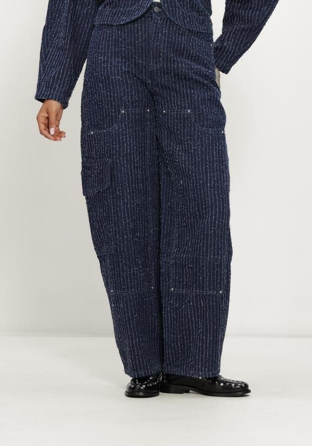 REFINED DEPARTMENT Dames Jeans Ladies Woven Structure Denim Balloon Jeans Coco Blauw
