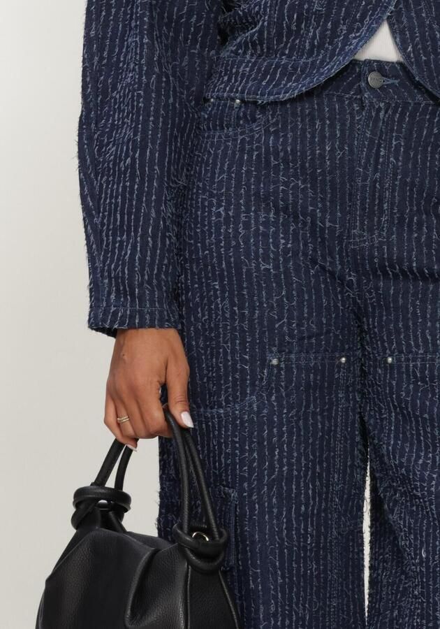 REFINED DEPARTMENT Dames Jeans Ladies Woven Structure Denim Balloon Jeans Coco Blauw - Foto 3