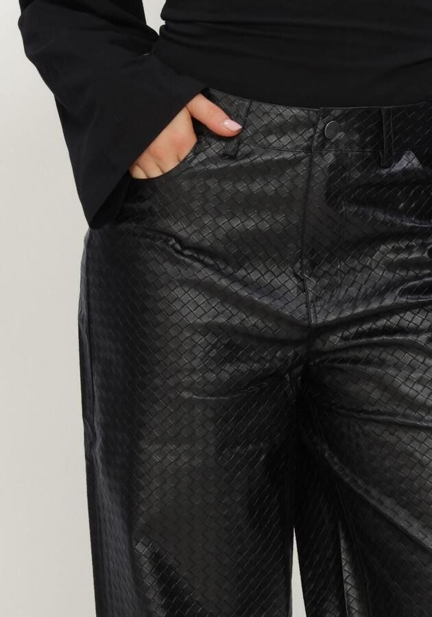 REFINED DEPARTMENT Dames Jeans Ladies Woven Wide Leg Jeans Payton Zwart - Foto 3