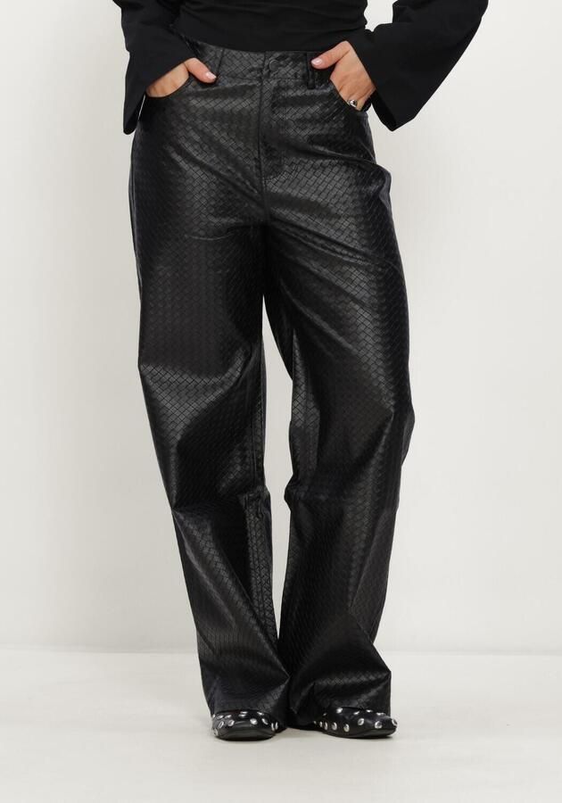 REFINED DEPARTMENT Dames Jeans Ladies Woven Wide Leg Jeans Payton Zwart
