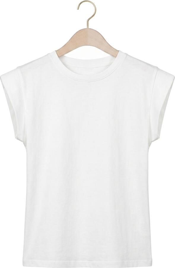 REFINED DEPARTMENT Dames Tops & T-shirts Ladies Knitted Sleevless Top Ciana Wit - Foto 4