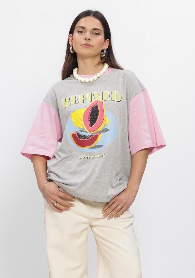 REFINED DEPARTMENT Dames Tops & T-shirts Loui 9986 Grijs