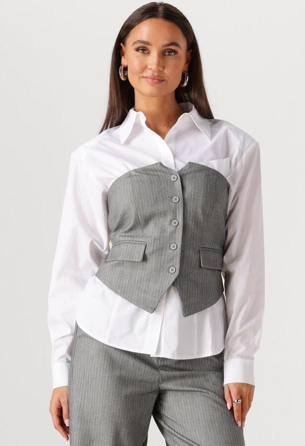 REFINED DEPARTMENT Dames Tops & T-shirts Steijn Grijs - Foto 4