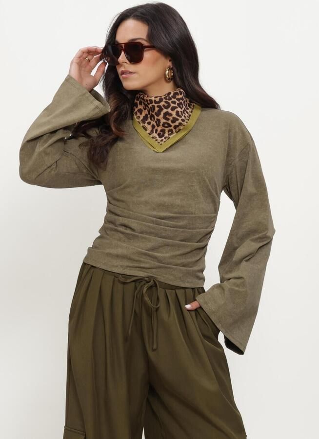 REFINED DEPARTMENT Dames Truien & Vesten Ladies Knitted Longsleeve Cruz Groen