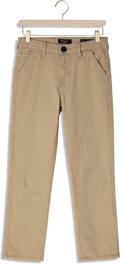 RELLIX Jongens Broeken Straight Wide Chino Pants Zand