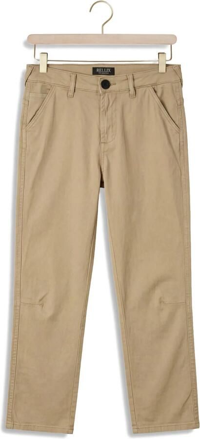 RELLIX Jongens Broeken Straight Wide Chino Pants Zand - Foto 1