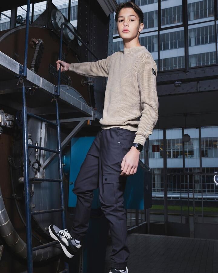 RELLIX Jongens Broeken Tech Fancy Cargo Pants Grijs