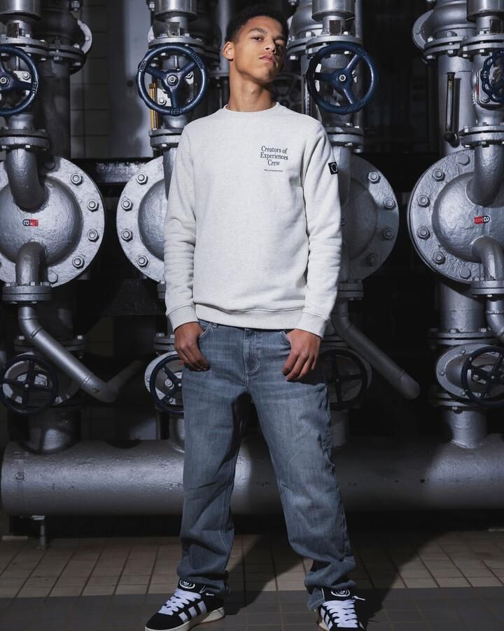 RELLIX Jongens Jeans 2617 Straight Wide Fit Jeans Lichtgrijs