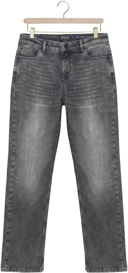 RELLIX Jongens Jeans Straight Wide Fit Jeans Donkergrijs
