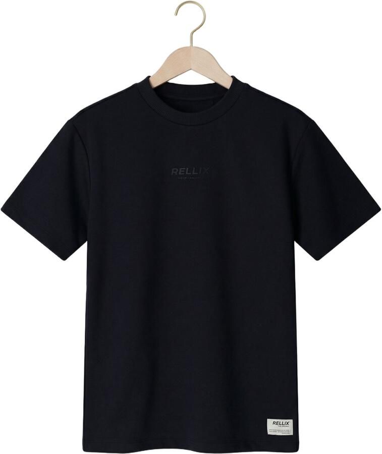 RELLIX Jongens Polo's & T-shirts Oversized T-shirt Zwart