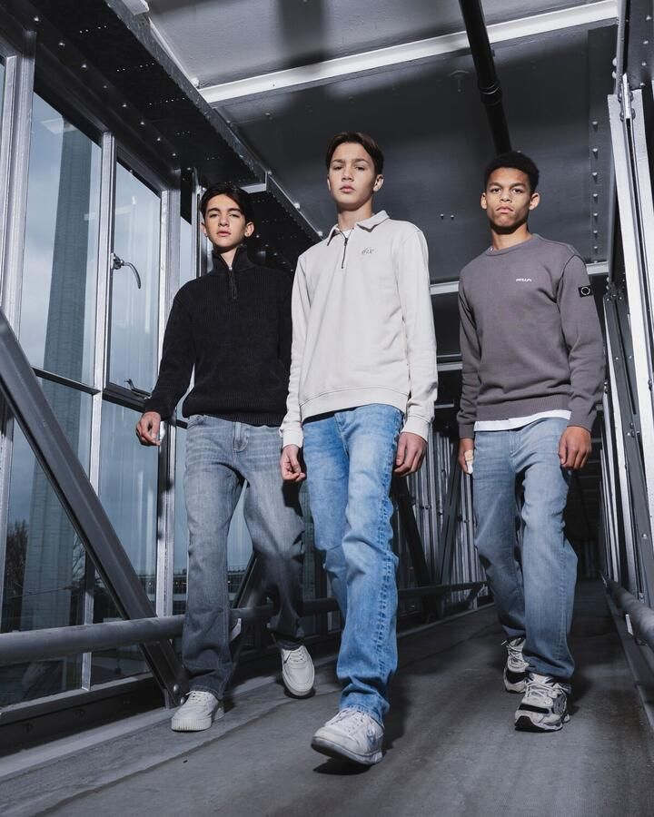 RELLIX Jongens Polo's & T-shirts Sweater Zip Polo Ecru