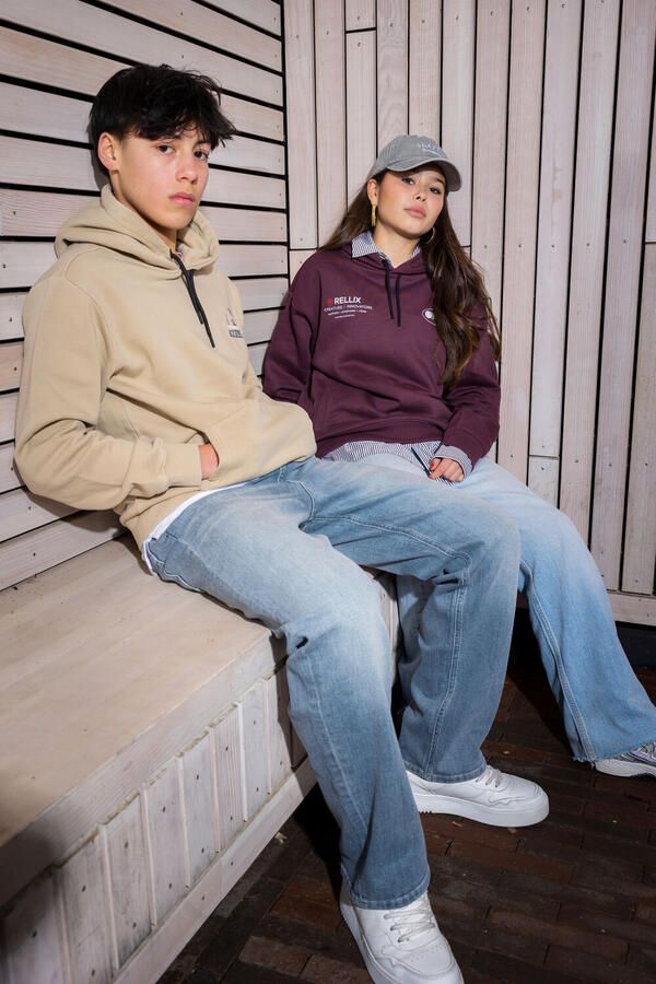 RELLIX Jongens Truien & Vesten Hoodie Backprint Beige - Foto 3
