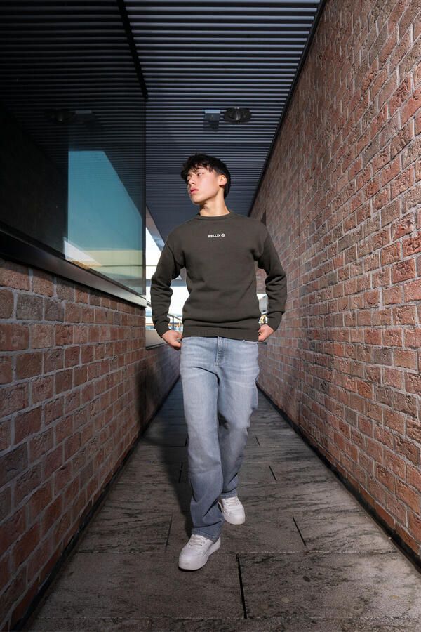 RELLIX Jongens Truien & Vesten Loose Fit Knitwear Backprint Donkergroen - Foto 2