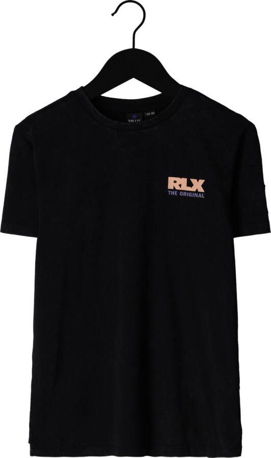 RELLIX Jongens Polo's & T-shirts T-shirt Ss Rlx Backprint Zwart