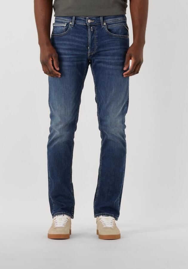 Replay Straight fit jeans met steekzakken model 'GROVER' - Foto 4