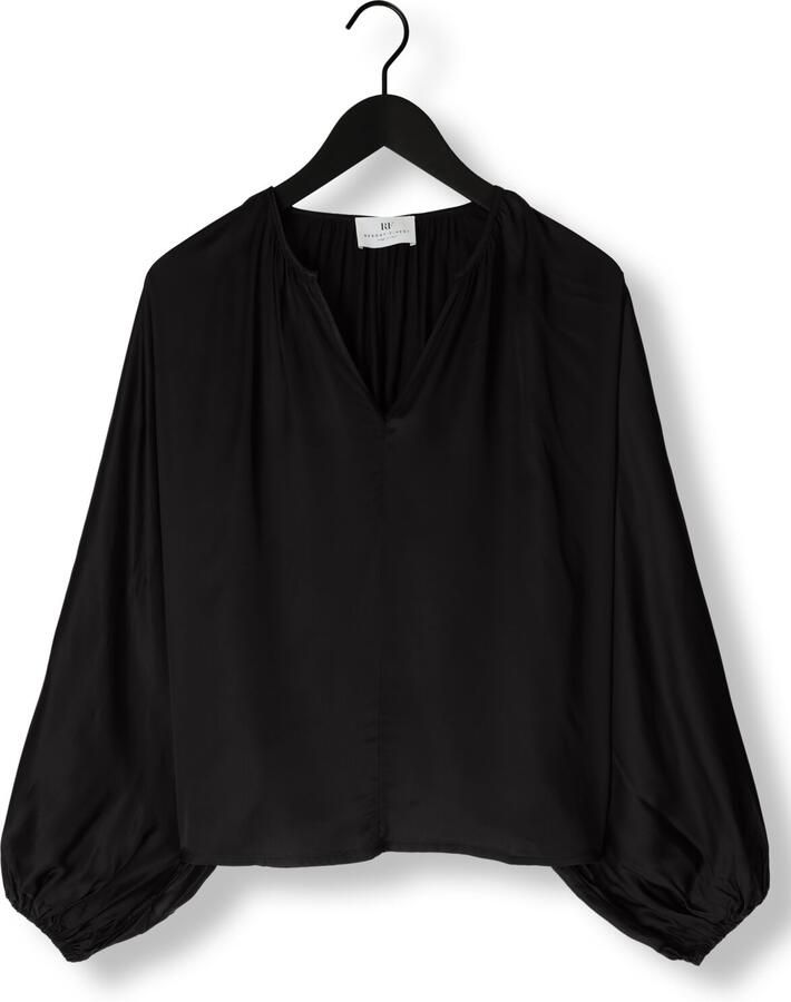 RESORT FINEST Dames Blouses Satin Balloon Blouse Zwart - Foto 1