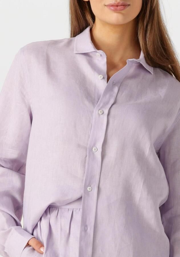 RESORT FINEST Dames Blouses Shirt 100% Linen Lila