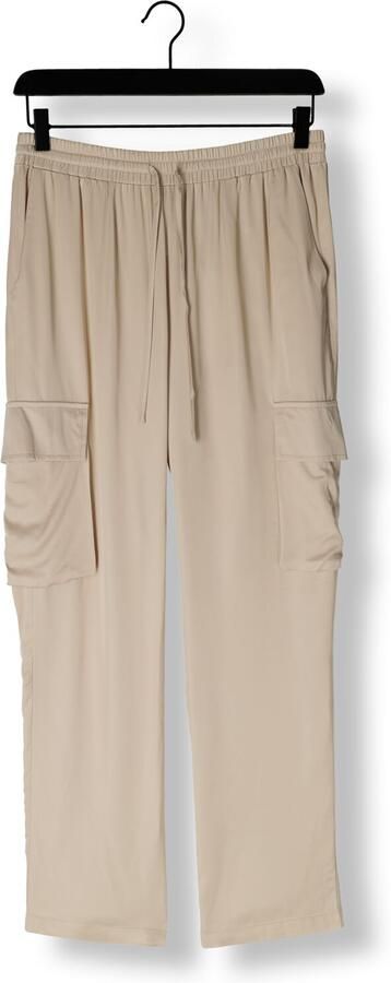 RESORT FINEST Dames Broeken Satin Cargo Pants Beige - Foto 3