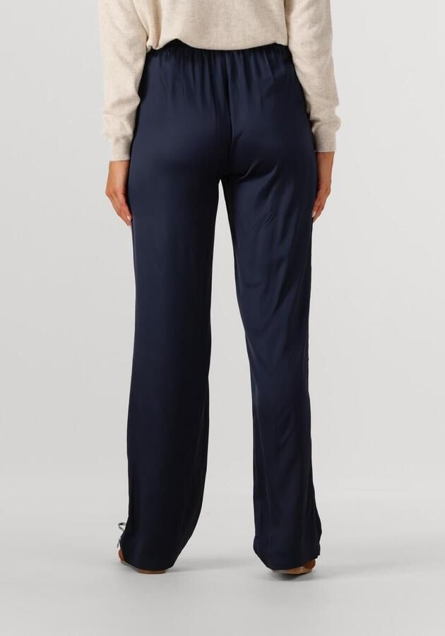 RESORT FINEST Dames Broeken Satin Pants Donkerblauw