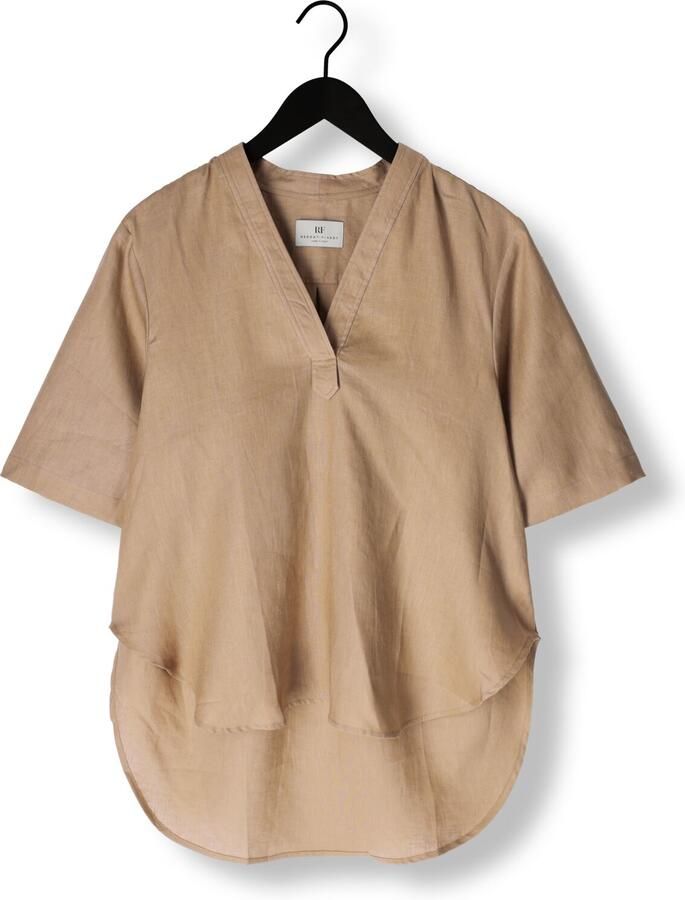 RESORT FINEST Dames Tops & T-shirts Short Sleeve Blouse Beige
