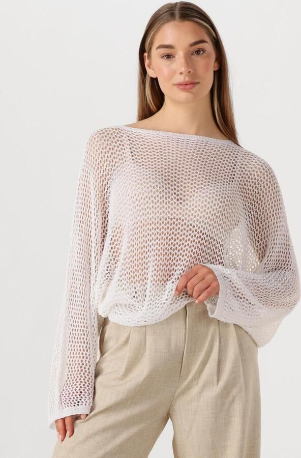 RESORT FINEST Dames Truien & Vesten Crochet Sweater Wit - Foto 4