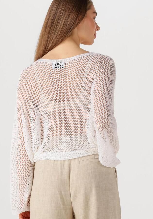 RESORT FINEST Dames Truien & Vesten Crochet Sweater Wit - Foto 2