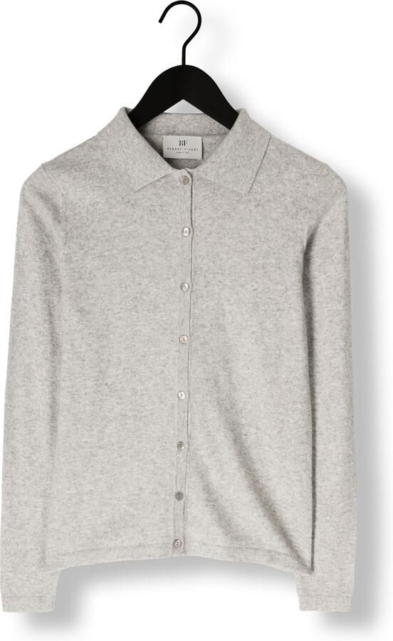RESORT FINEST Dames Truien & Vesten Polo Short Cardigan Lichtgrijs - Foto 3