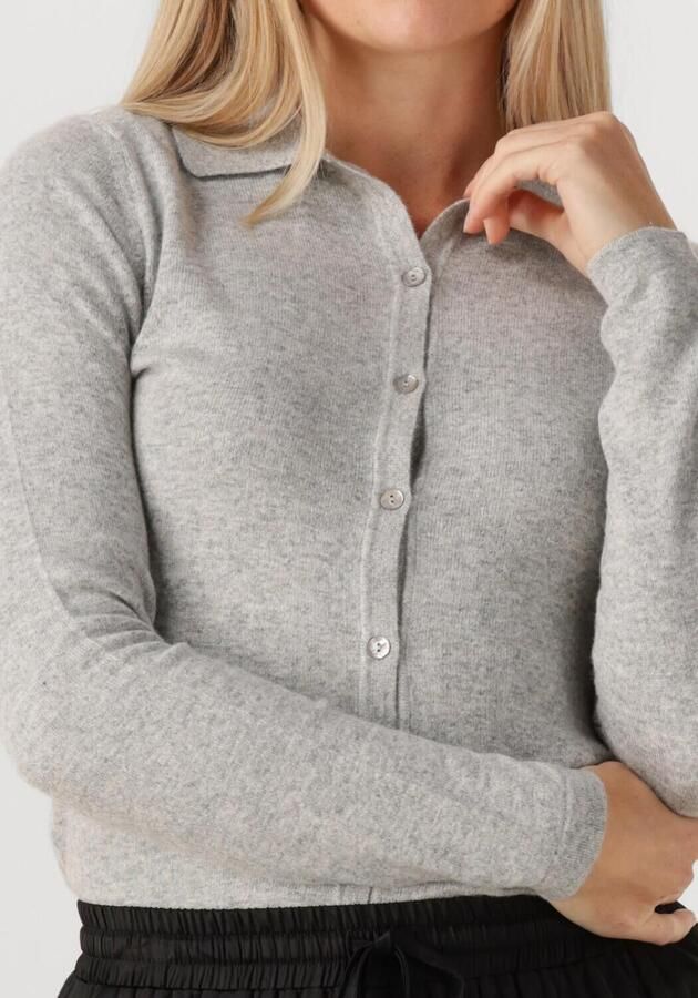 RESORT FINEST Dames Truien & Vesten Polo Short Cardigan Lichtgrijs