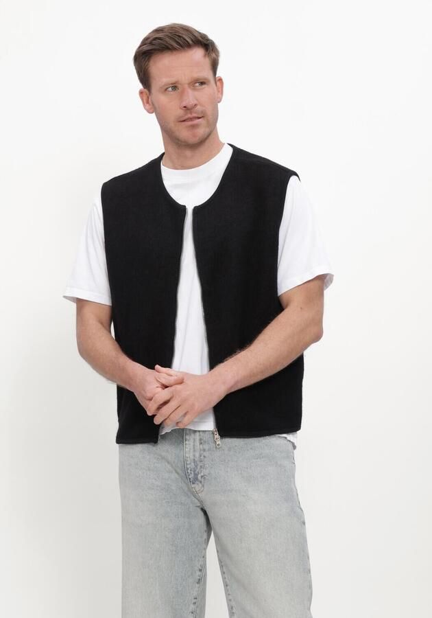 RESTERÖDS Resteröds Heren Jassen Rtkian Boiled Wool Vest Antraciet