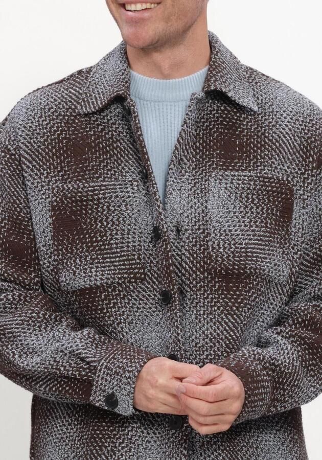 RESTERÖDS Resteröds Heren Overshirts Rtnolan Heavy Twill Overshirt Bruin - Foto 4