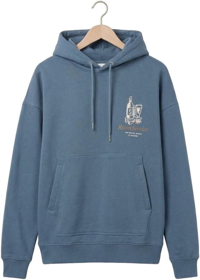 RESTERÖDS Resteröds Heren Truien & Vesten Jay Back Printed Hoodie Blauw - Foto 2
