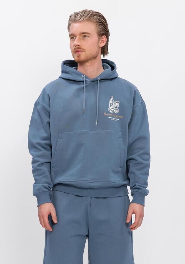RESTERÖDS Resteröds Heren Truien & Vesten Jay Back Printed Hoodie Blauw - Foto 3