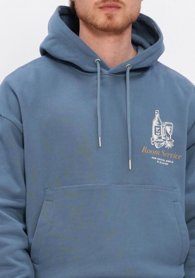 RESTERÖDS Resteröds Heren Truien & Vesten Jay Back Printed Hoodie Blauw - Foto 4