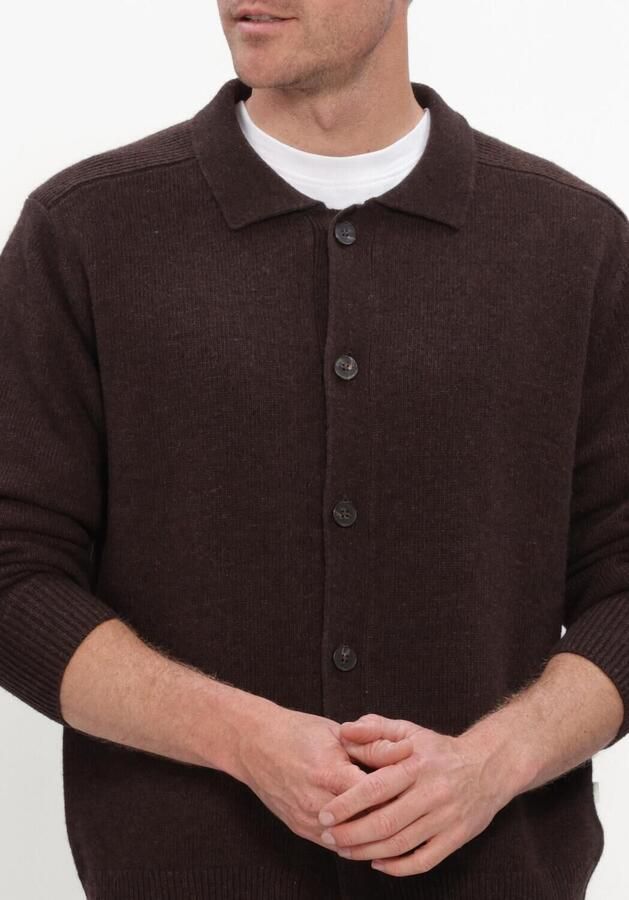 RESTERÖDS Resteröds Heren Truien & Vesten Rtdean Cardigan Bruin - Foto 4